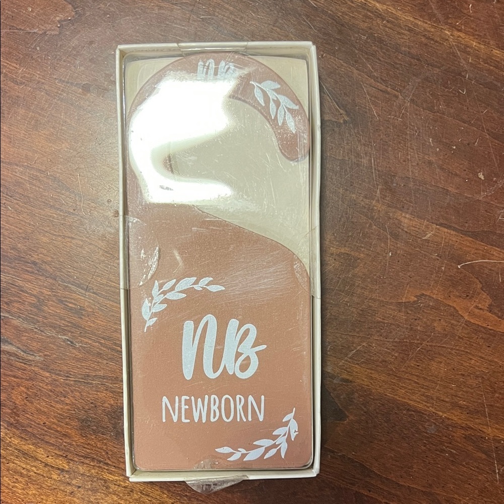 NIP Baby Closet Dividers Tan and Cream Baby Milestone Cards For Clothes
